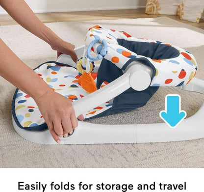 New Fisher - Price Portable Baby Sit - Me - Up Floor Seat (Darling Dots) - Kidsy