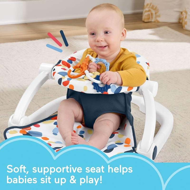 New Fisher - Price Portable Baby Sit - Me - Up Floor Seat (Darling Dots) - Kidsy