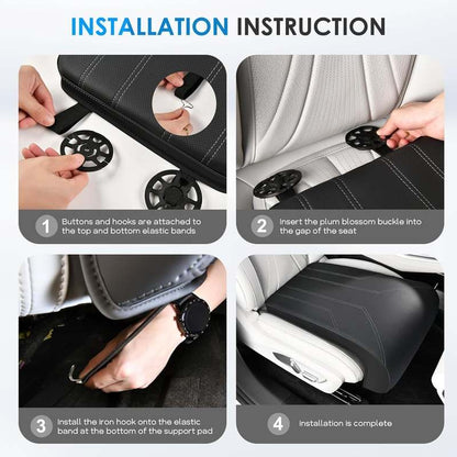 New FLORICH Car Seat Extender Leg Extender Support Cushion for Driver Seats Office Chair (Dark Black) - Kidsy