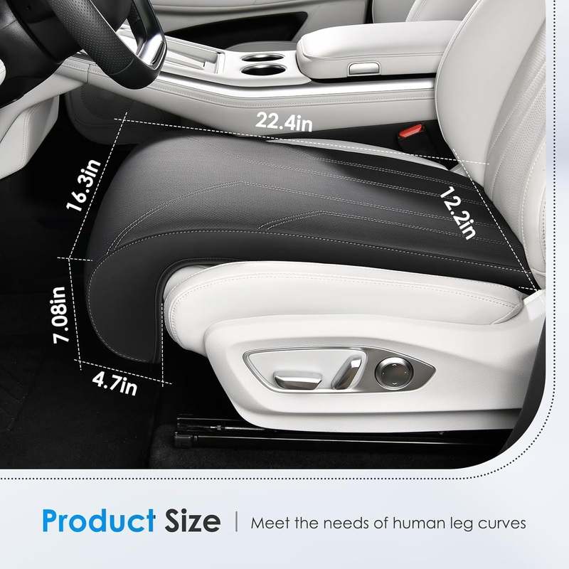 New FLORICH Car Seat Extender Leg Extender Support Cushion for Driver Seats Office Chair (Dark Black) - Kidsy
