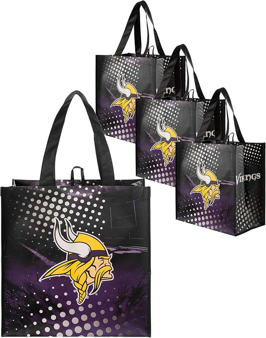 New FOCO Minnesota Vikings Reusable Shopping Bags 4 - Pack - Kidsy