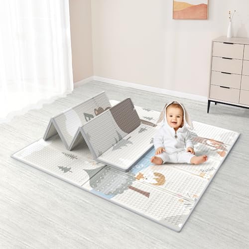 New Fodoss 47x47 Foldable Waterproof Baby Play Mat (Gray) - Kidsy