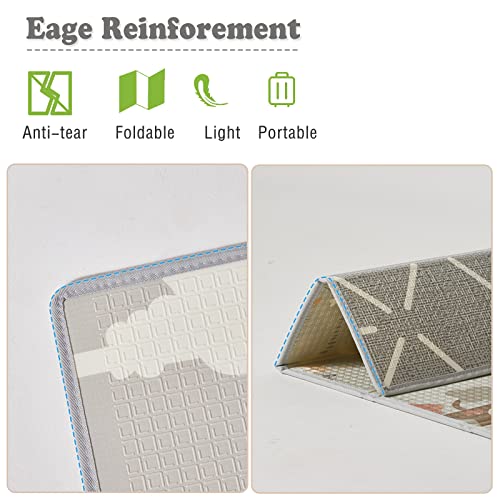 New Fodoss 47x47 Foldable Waterproof Baby Play Mat (Gray) - Kidsy
