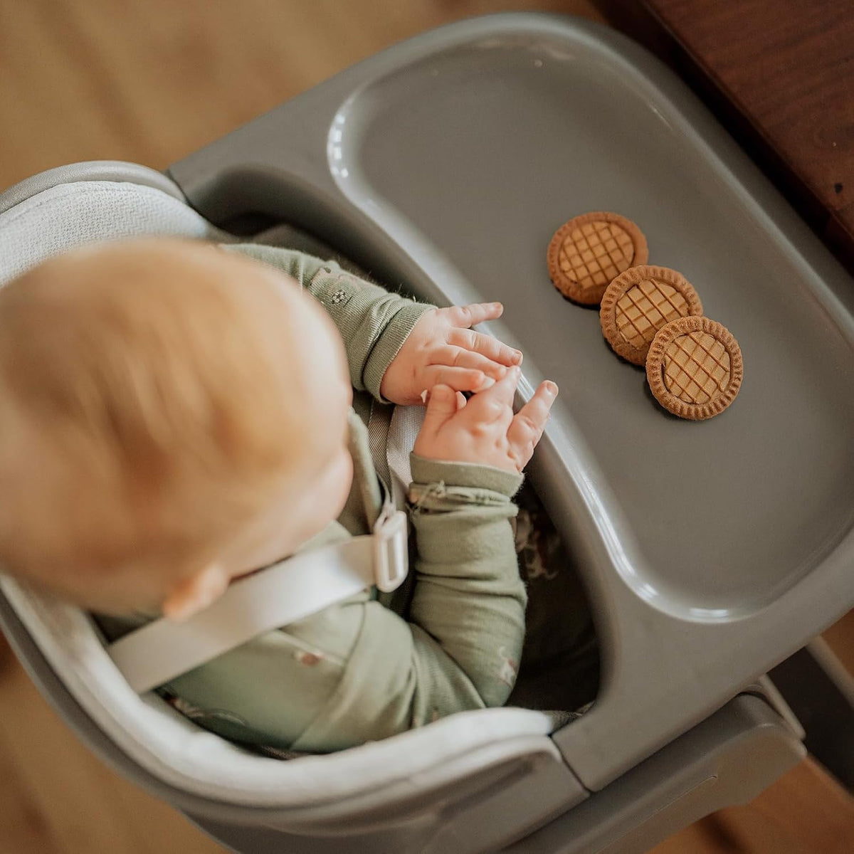 New Fodoss Convertible Baby High Chair with Detachable Tray (Grey) - Kidsy