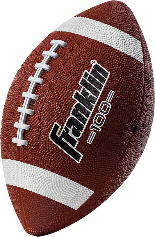 New Franklin Sports Grip - Rite 100 Junior Football (Brown/White) - Kidsy