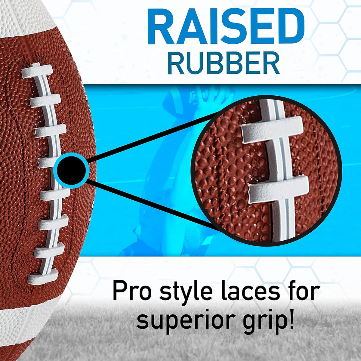 New Franklin Sports Grip - Rite 100 Junior Football (Brown/White) - Kidsy