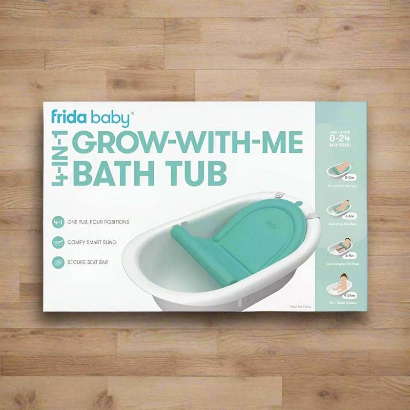 New Frida Baby 4 - in - 1 Grow - with - Me Bath Tub (White) - Kidsy