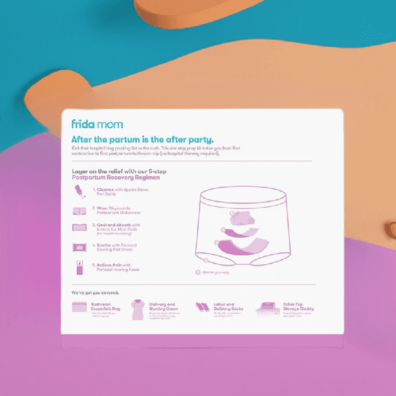 New Frida Mom Labor & Postpartum Recovery Kit (Pink) - Kidsy