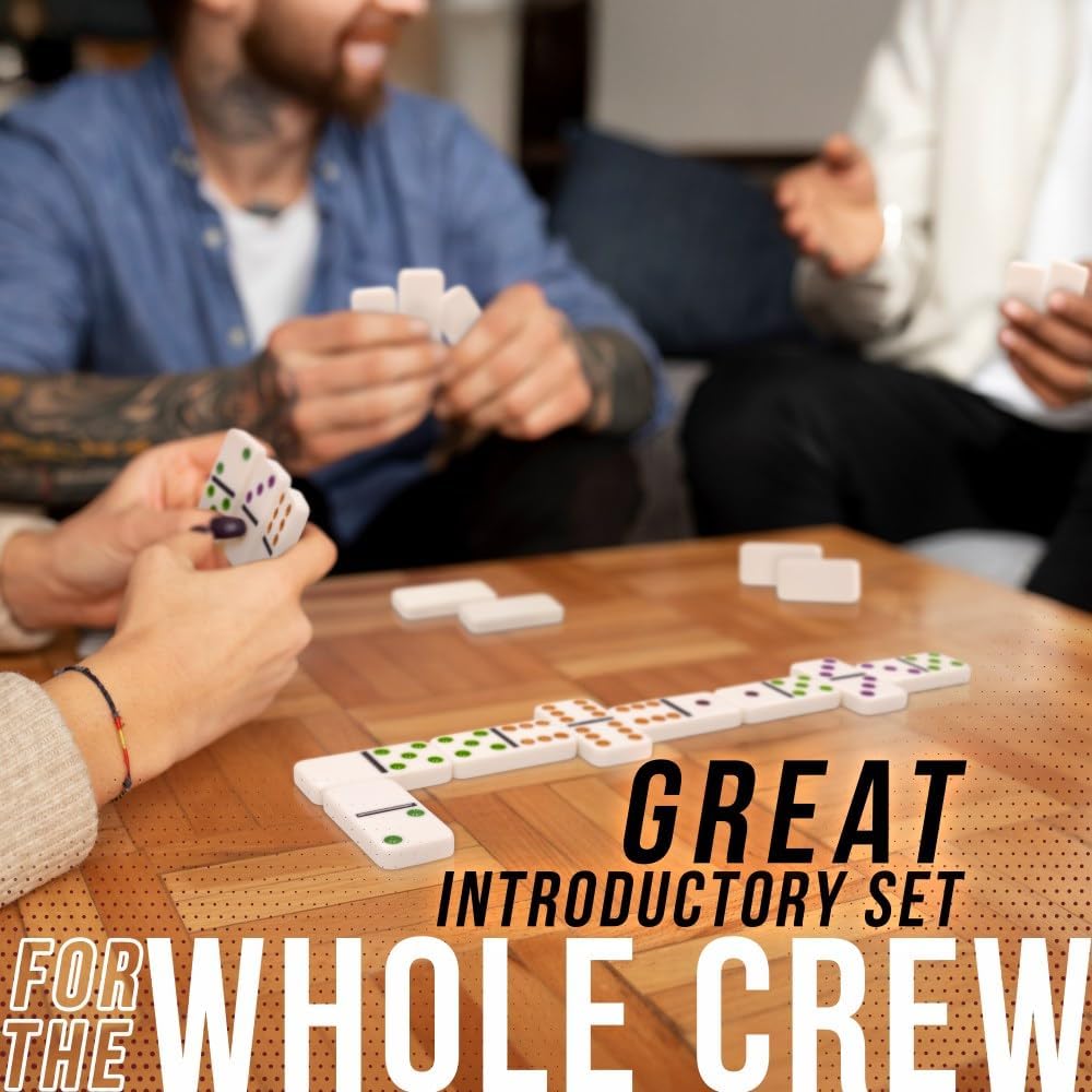 New Front Porch Classics Double 6 Travel Tin Domino Set - Kidsy