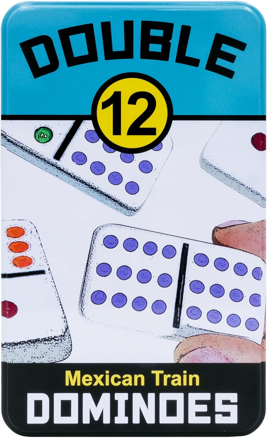 New Front Porch Classics Mexican Train Double 12 Dominoes Set