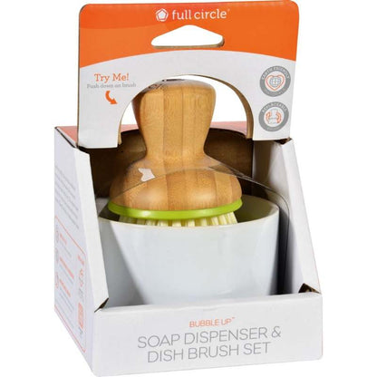 New Full Circle Bubble Up Mini Scrubber + Holder (White) - Kidsy