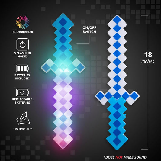 New Fun Central LED Light - Up Pixel Sword, 18 Inch - Kidsy