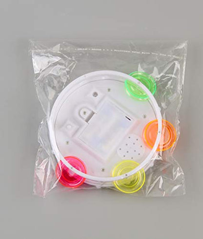 New Fun Central LED Light Up Tambourine Flashing Round Musical Instrument Toy - Kidsy