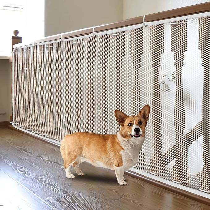 New GAGUTUBU Balcony Safety Net - 10ft x 2.6ft (White)