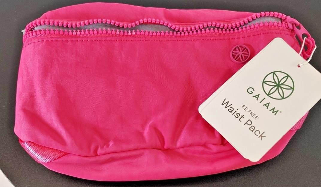 New Gaiam Athletic Be Free Waist Pack Crossbody Belt Bag/Fanny Pack NWT (Pink) - Kidsy