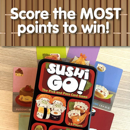 New Gamewright Sushi Go Pick and Pass Family Card Game - Kidsy