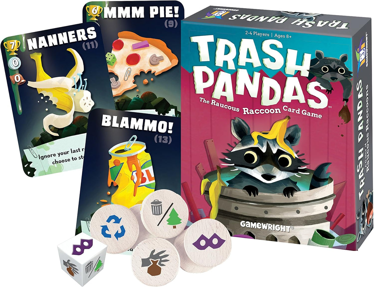 New Gamewright Trash Pandas Push - Your - Luck Card Game - Kidsy