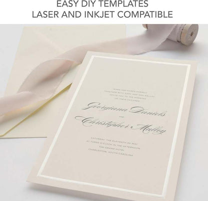 New Gartner Studios Invitation Kit, Pearl Foil Border (Ivory) - Kidsy