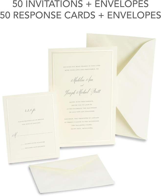 New Gartner Studios Invitation Kit, Pearl Foil Border (Ivory) - Kidsy
