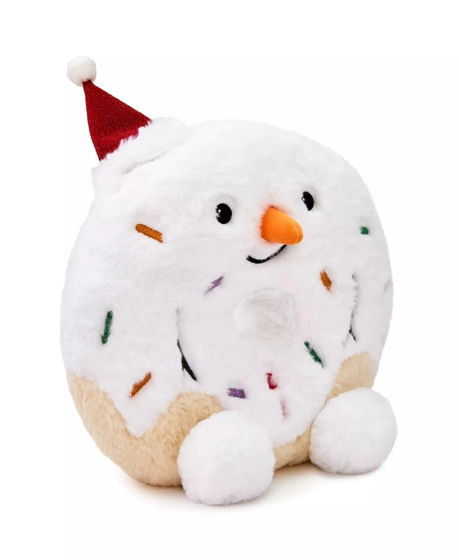 New Geoffrey's Toy Box Tasties 10" Donut Holiday Snowman Plush Toy - Kidsy