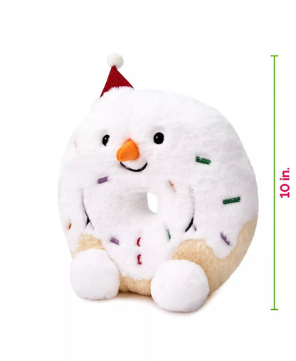 New Geoffrey's Toy Box Tasties 10" Donut Holiday Snowman Plush Toy - Kidsy