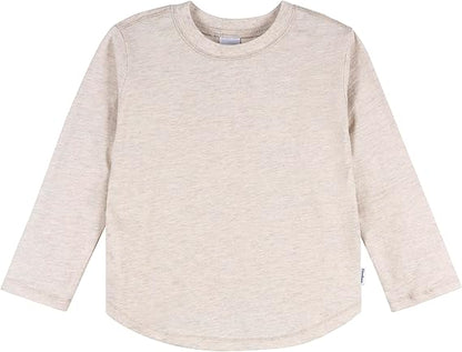 New Gerber Baby Boys' 3 - Pack Long Sleeve Shirts (Green, Blue & Oatmeal) - Kidsy