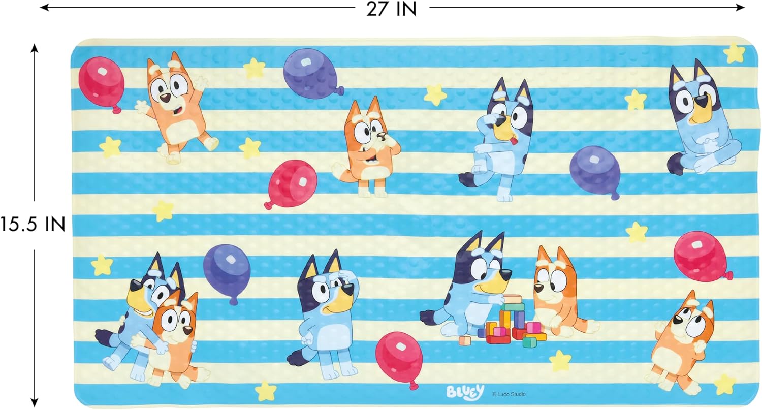 New Ginsey Bluey Bath Mat for Kids, Toddlers and Babies (15.5 by 22 Inch) - Kidsy