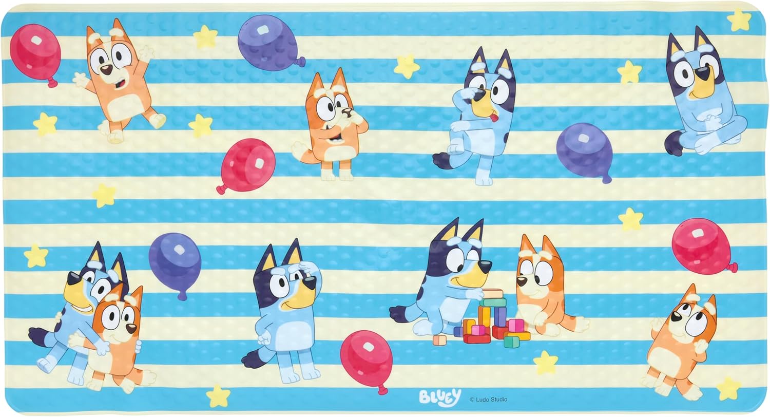 New Ginsey Bluey Bath Mat for Kids, Toddlers and Babies (15.5 by 22 Inch) - Kidsy