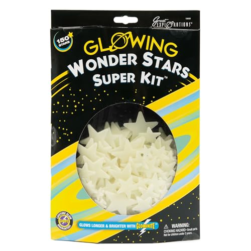New Great Explorations Wonder Stars Super Kit 150 - Piece Glow Ceiling Stars - Kidsy