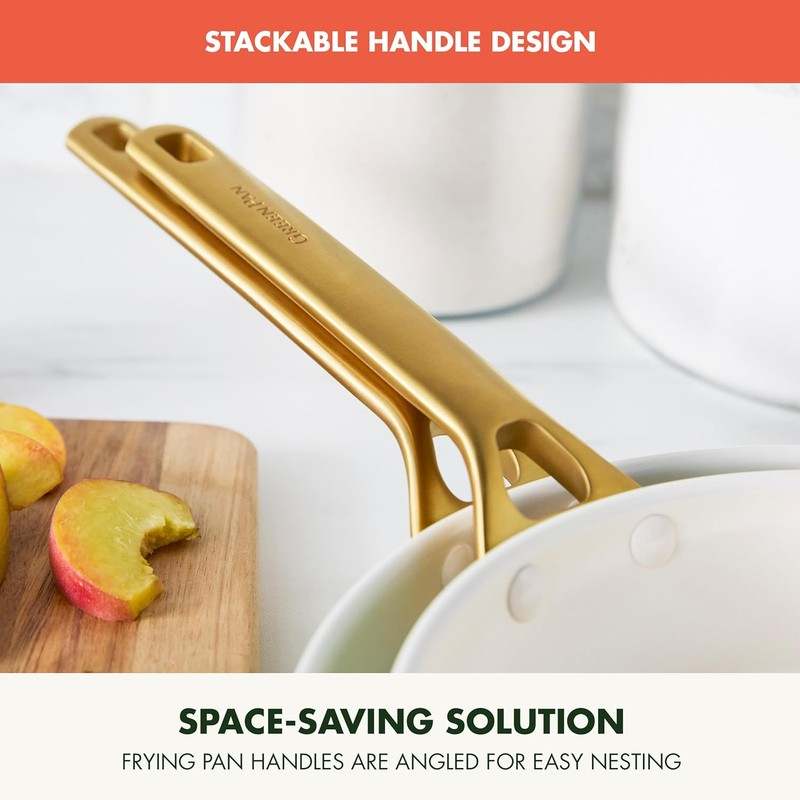 New GreenPan Reserve Pro 10 - Piece Nonstick Cookware Set (Harvest Orange) - Kidsy