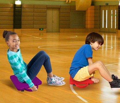 New GSE Games & Sports Expert Gym Floor Scooter Board with Handles Sitting Scooter for Kids (Green) - Kidsy