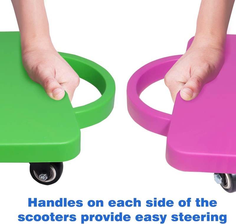 New GSE Games & Sports Expert Gym Floor Scooter Board with Handles Sitting Scooter for Kids (Green) - Kidsy