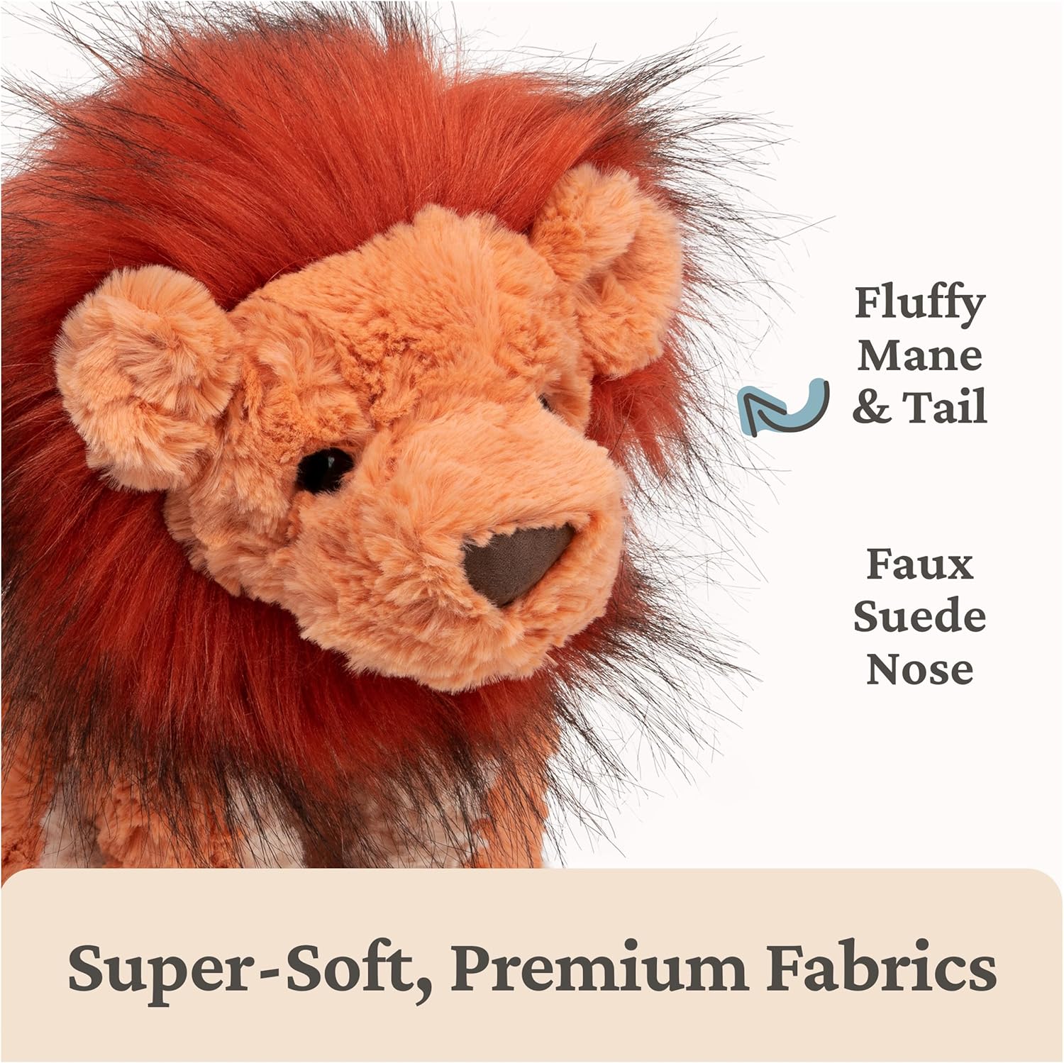 New GUND Cozys Collection Lion Plush Stuffed Animal for Ages 1 and Up (Orange/Red) - Kidsy