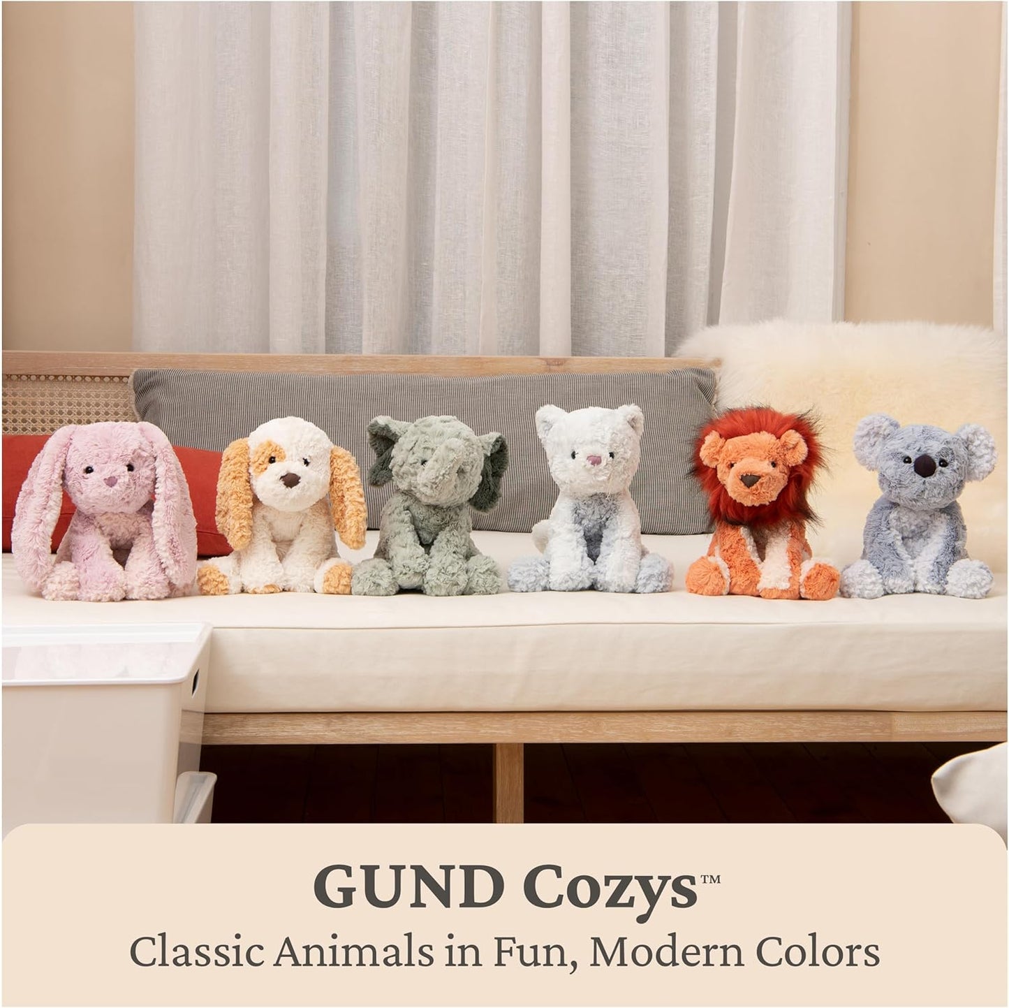 New GUND Cozys Collection Lion Plush Stuffed Animal for Ages 1 and Up (Orange/Red) - Kidsy