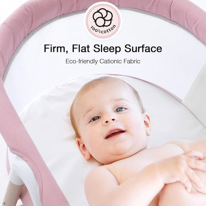 New GYARING Baby Bassinets 3 in1 Baby Crib Portable & Easy to Assemble (Pink) - Kidsy