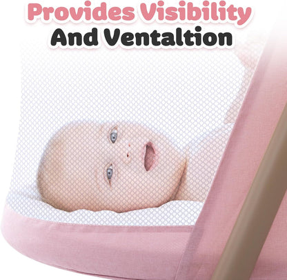 New GYARING Baby Bassinets 3 in1 Baby Crib Portable & Easy to Assemble (Pink) - Kidsy