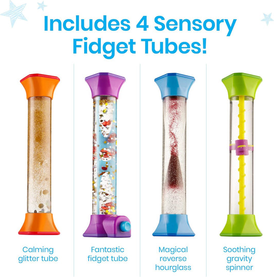 New Hand2mind Sensory Fidget Tubes Calm Down Toy Set - Kidsy