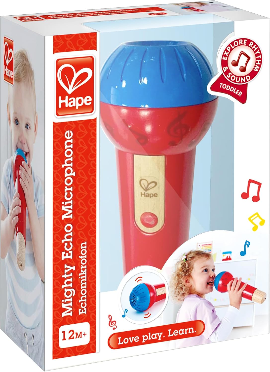 New Hape Mighty Echo Voice Amplifying Microphone Toy (Red) - Kidsy
