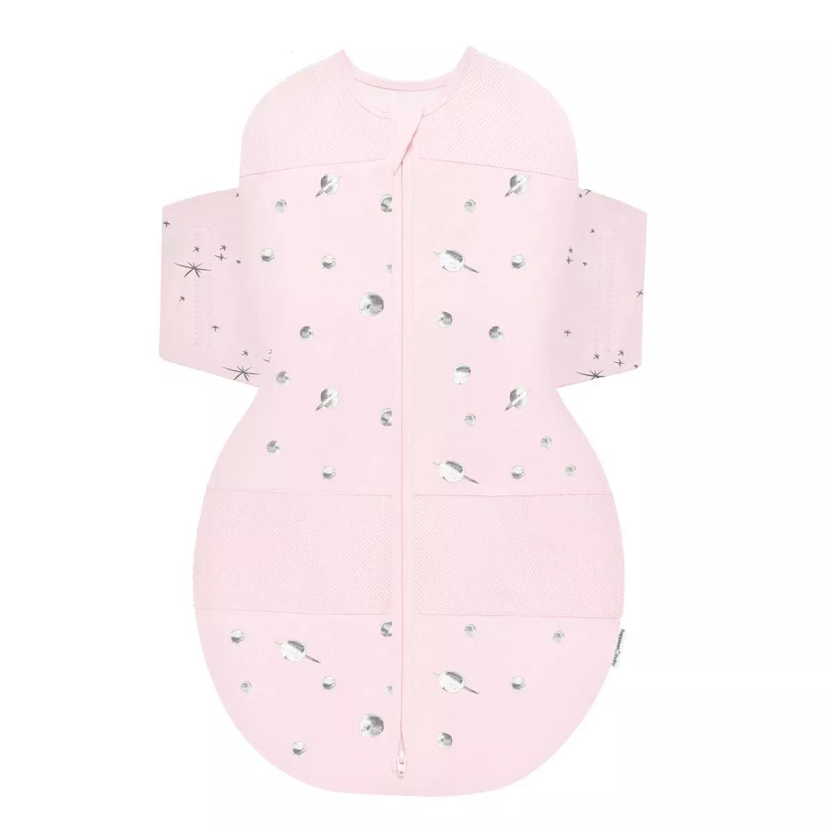 New Happiest Baby SNOO Sack Swaddle Wrap (Pink with Planets Stars on Wings - Small) - Kidsy