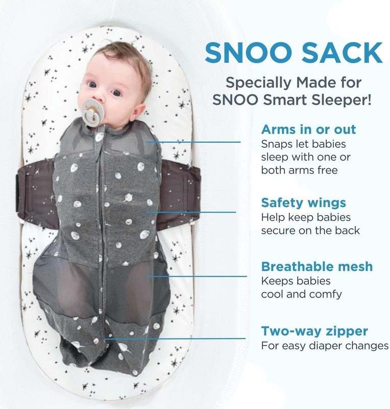 New Happiest Baby SNOO Sleep Sack (Rose Planets - Medium) - Kidsy