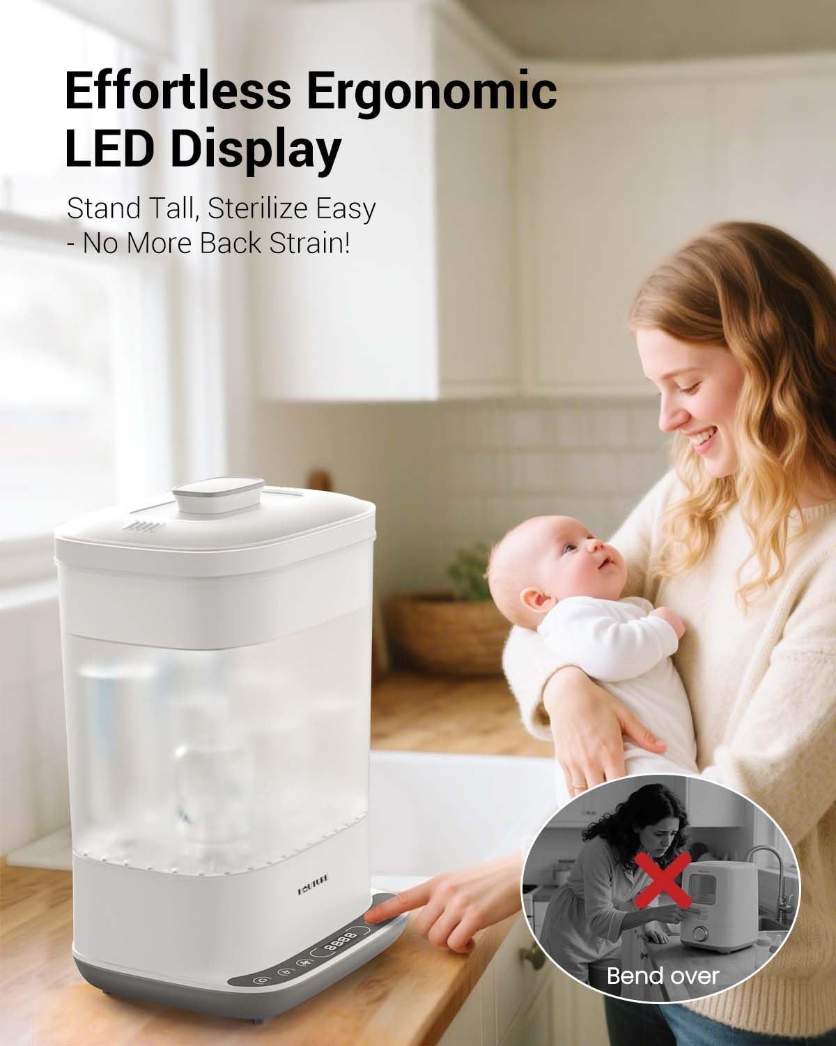 New HAUTURE Baby Bottle Sterilizer and Dryer Electric Steam Bottle Sanitizer 6 - in - 1 - Kidsy