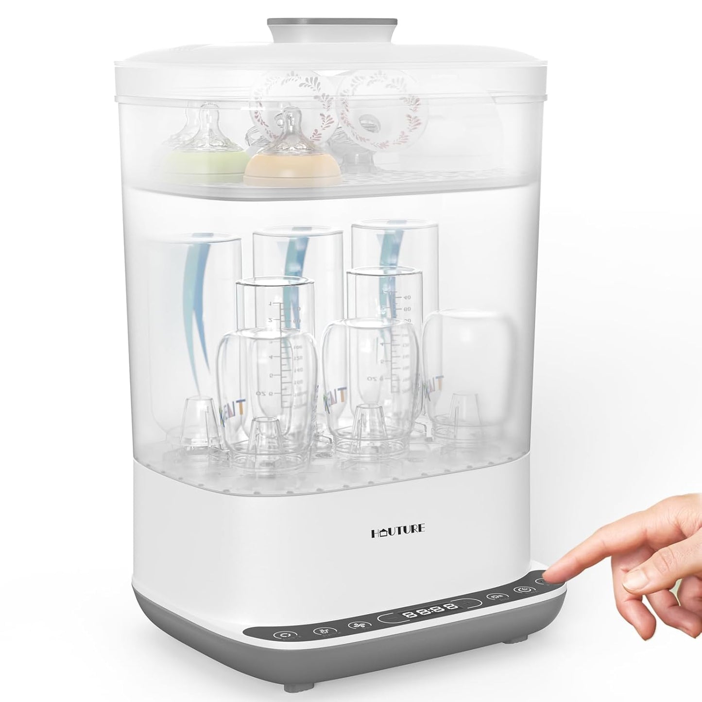 New HAUTURE Baby Bottle Sterilizer and Dryer Electric Steam Bottle Sanitizer 6 - in - 1 - Kidsy