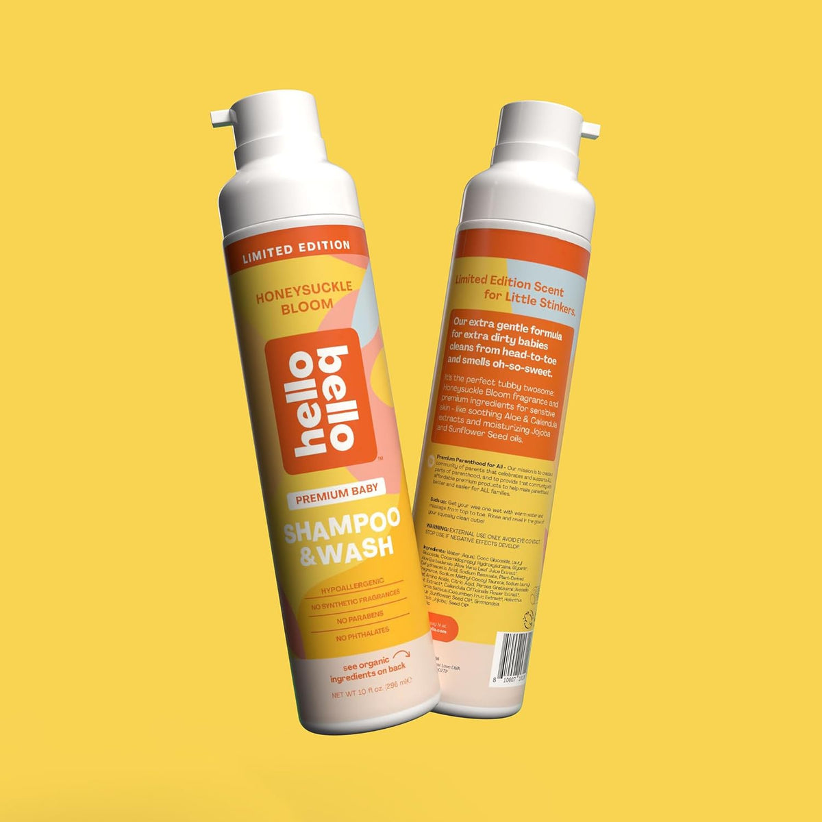New Hello Bello Baby Shampoo & Body Wash (Honeysuckle Bloom Scented, 10oz Bottle) - Kidsy