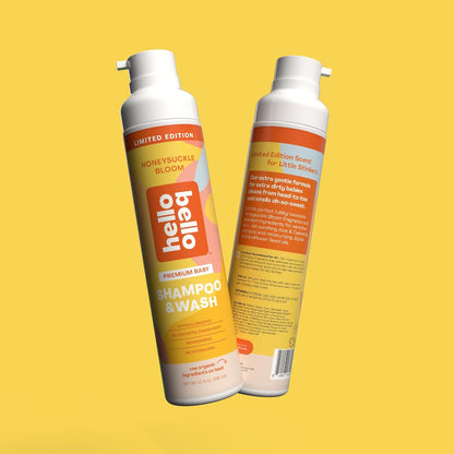 New Hello Bello Baby Shampoo & Body Wash (Honeysuckle Bloom Scented, 10oz Bottle) - Kidsy