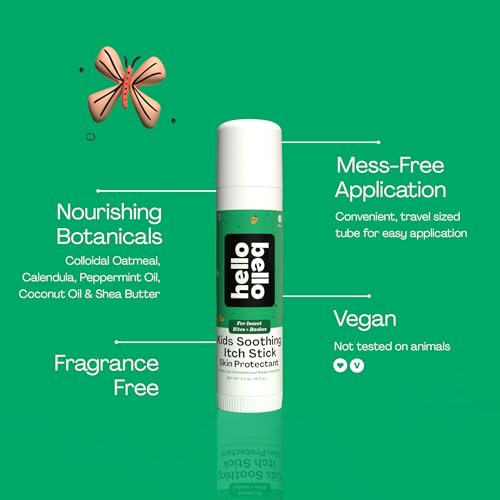 New Hello Bello Kids Soothing Itch Stick (0.5 oz, Skin Protectant with Calendula and Peppermint Oils) - Kidsy