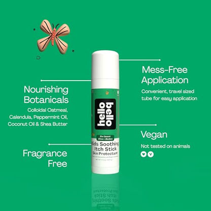 New Hello Bello Kids Soothing Itch Stick (0.5 oz, Skin Protectant with Calendula and Peppermint Oils) - Kidsy