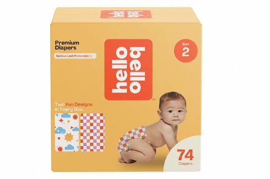 New Hello Bello Premium Baby Diapers (Size 2, 74 Count) - Kidsy