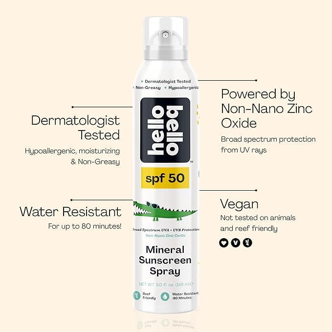 New Hello Bello SPF 50 Kids Mineral Sunscreen Spray (5 oz) - Kidsy