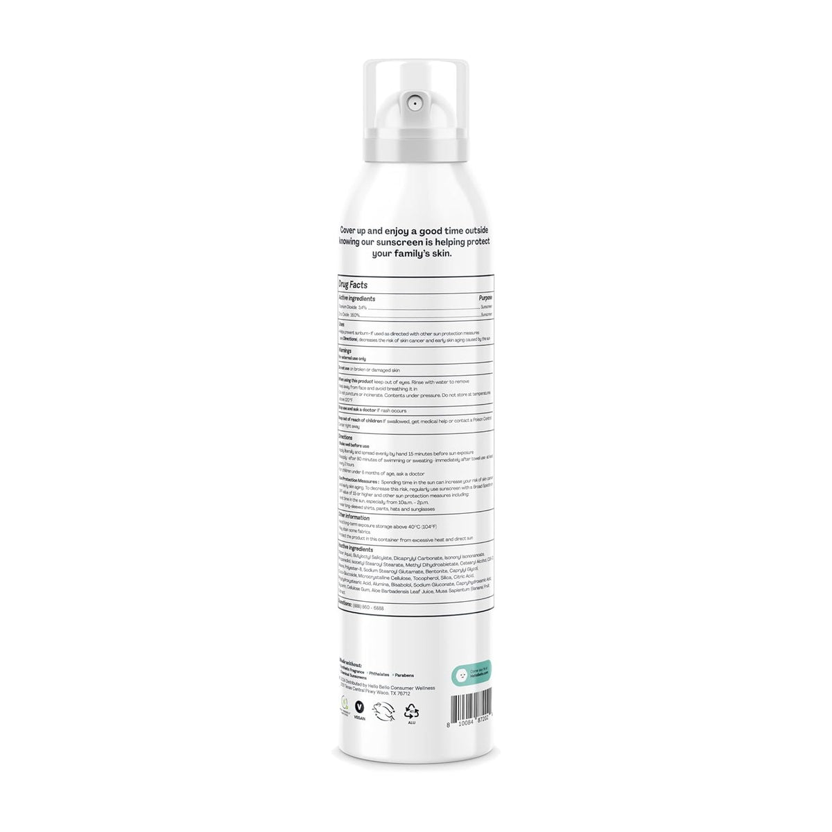 New Hello Bello SPF 50 Kids Mineral Sunscreen Spray (5 oz) - Kidsy
