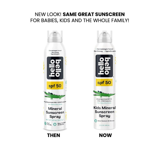 New Hello Bello SPF 50 Kids Mineral Sunscreen Spray (5 oz) - Kidsy